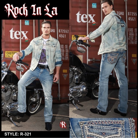 Mens Jeans High End Denim Rock In LA 30” Inseam $175 Value New With Tags. - Picture 1 of 5